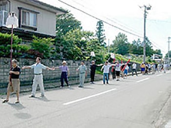 大名行列のリハーサル