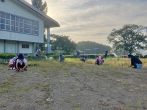 小学校草刈り