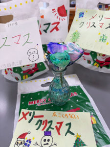 キッチンペーパーで作ったお花